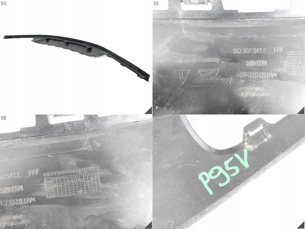 фото №12, Porsche 982 718 gt4 cayman спойлер w бампер перед 982807541e