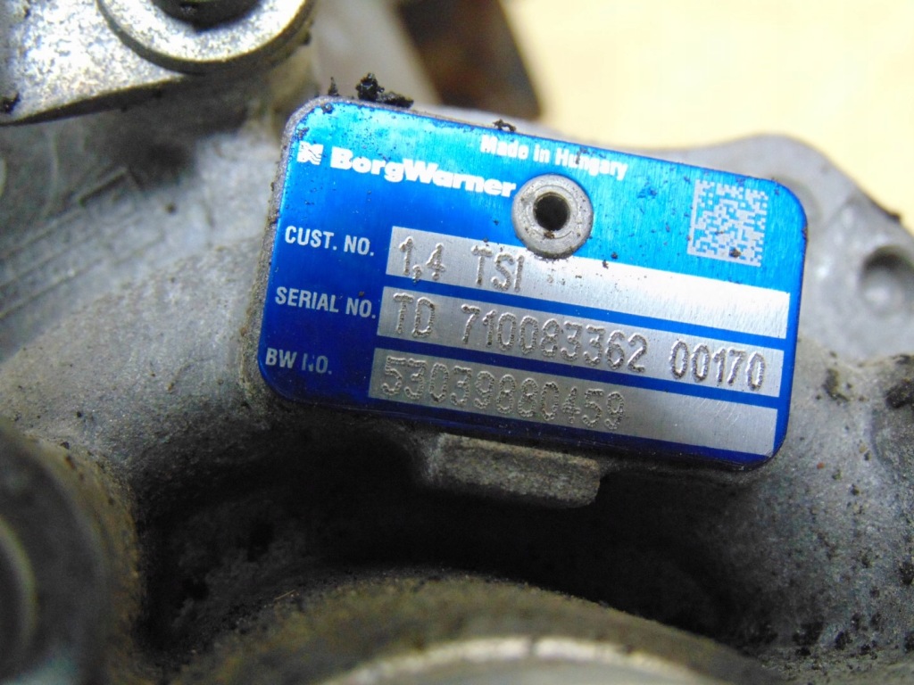 фото №15, Турбонагнетатель vw golf vi 1.4 tsi 53039880459