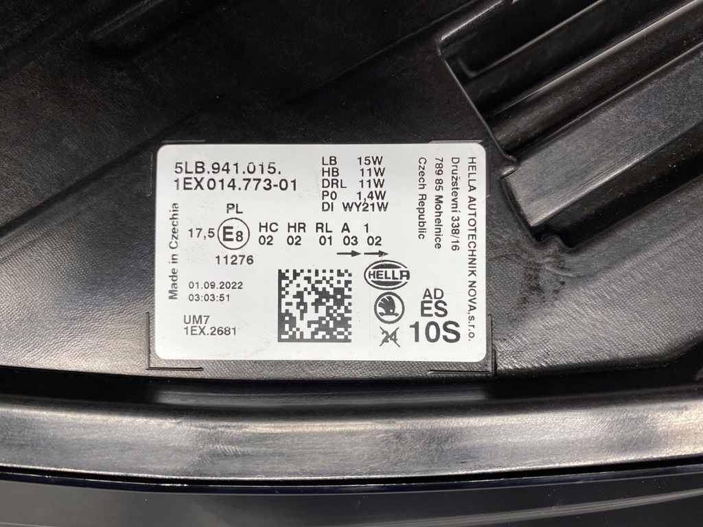 фото №8, Лампа левая перед передняя full led skoda enyaq 5lb