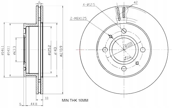 фото №1, Maxgear тормозные диски ham. 2szt hyundai p. atos