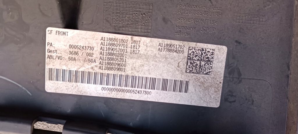 Купить Mercedes cla w118 amg молдинг спойлер спойлер бампера перед a1188854002