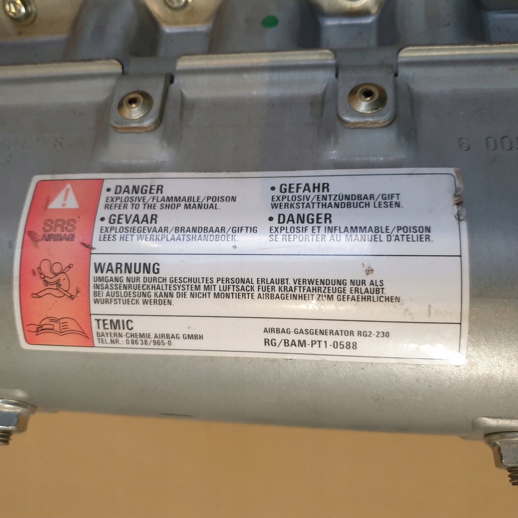 фото №12, Подушка воздушная пассажира подушка безопасности панели консоли honda civic 6 95r. оригинальный номер eu