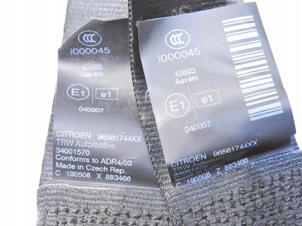 фото №8, Pas безопасности задняя citroen c5 iii 96561744xx