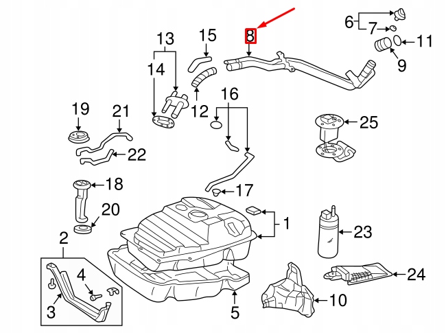 фото №1, Lexus lx j100 труба заливної пального 7720160531 оригінальна