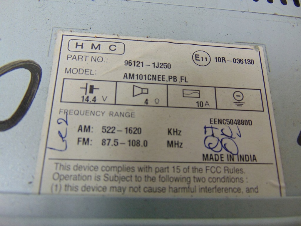 фото №13, Радіо заводський hyundai i20 1 lift 2012-2014 96121-1j250