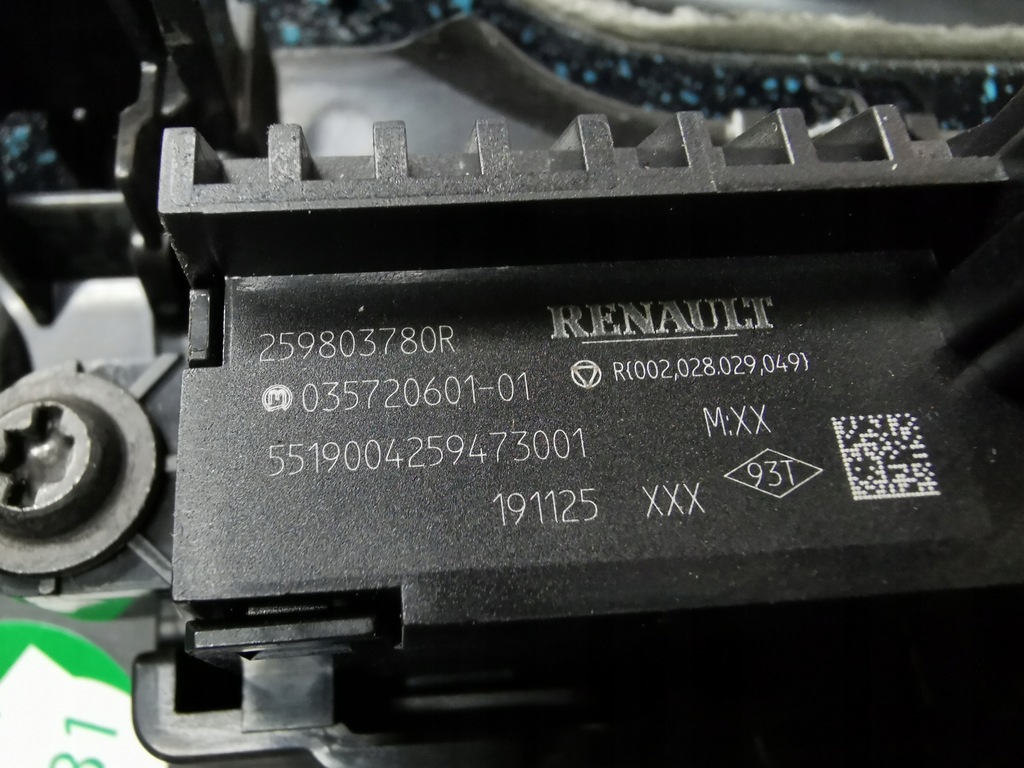 фото №7, Панель керування renault clio v 259803780r all/10