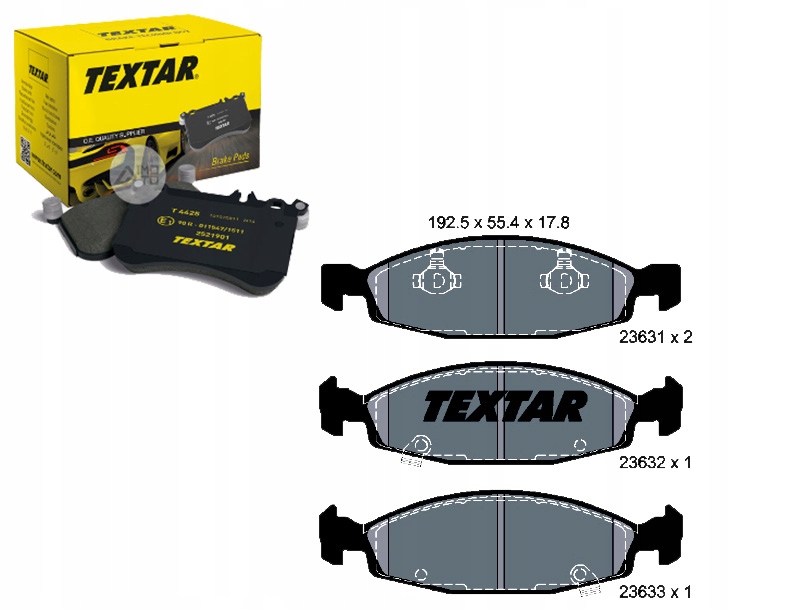 фото №1, Textar тормозные колодки ham. jeep p. grand cherokee 99-