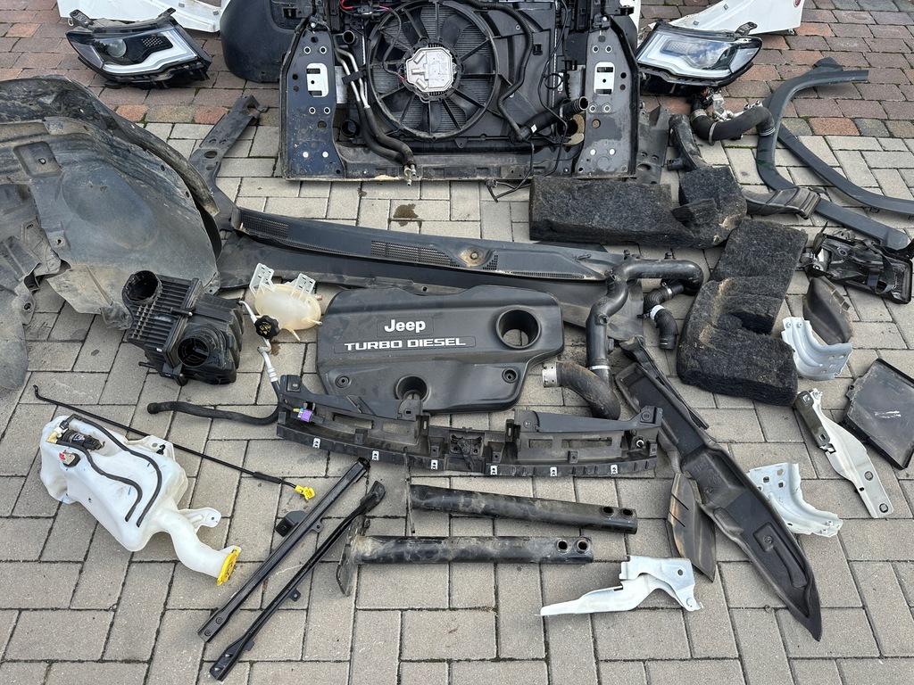 фото №2, Jeep compass trailhawk kompletny перед капот бампер лампи pas передній