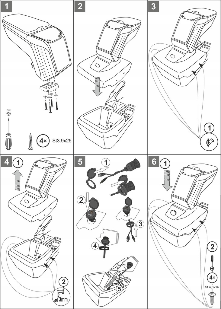 фото №7, Підлокітник з адаптер do ford focus iv, 2018- , arm2-black