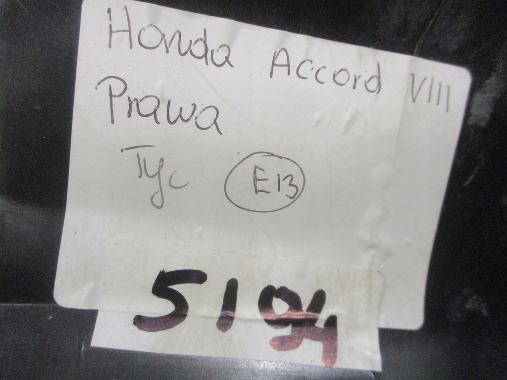 фото №14, Лампа фара правый honda accord viii 8