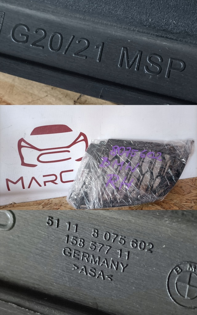 фото №10, Bmw 3 g20 g21 m-pakiet решітка бампера правий перед 51118075602