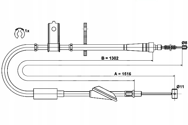 фото №2, Трос тормоза ручного opel agila suzuki wagon r+