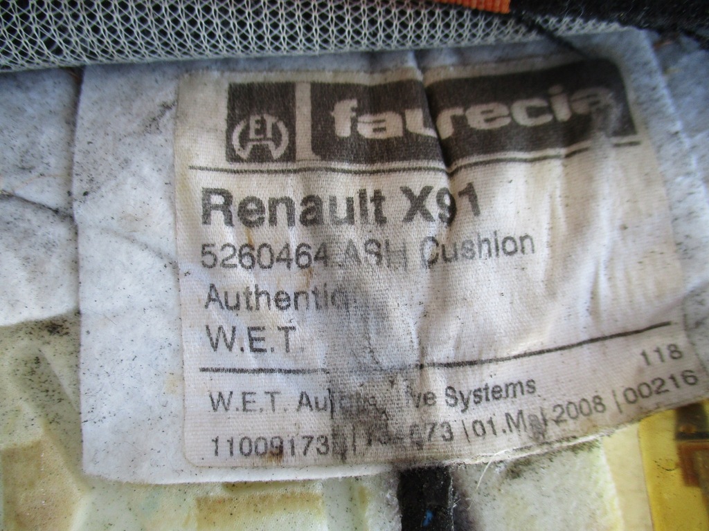 фото №15, Laguna 3 07-14 оббивка сидіння сидіння пасажира з підігрівом