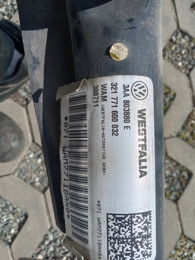 фото №7, Hak буксировочный складной с модуль 7n0907383 vw passat b7 kombi 3aa803880e