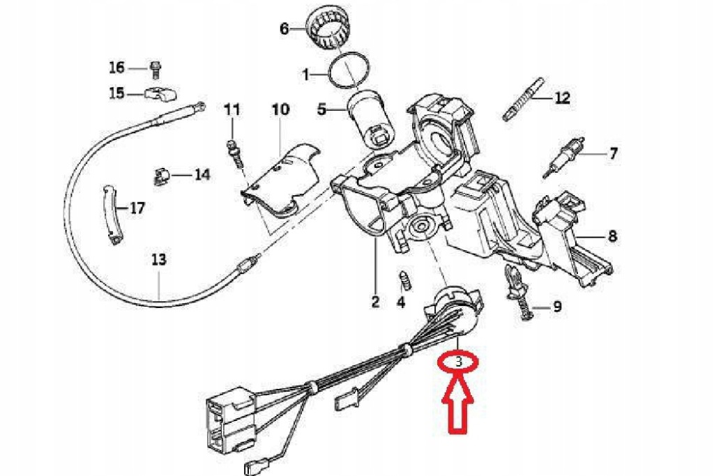 Bmw 5 e28 перемикач запалювання 61321375112 оригінальний Доставка