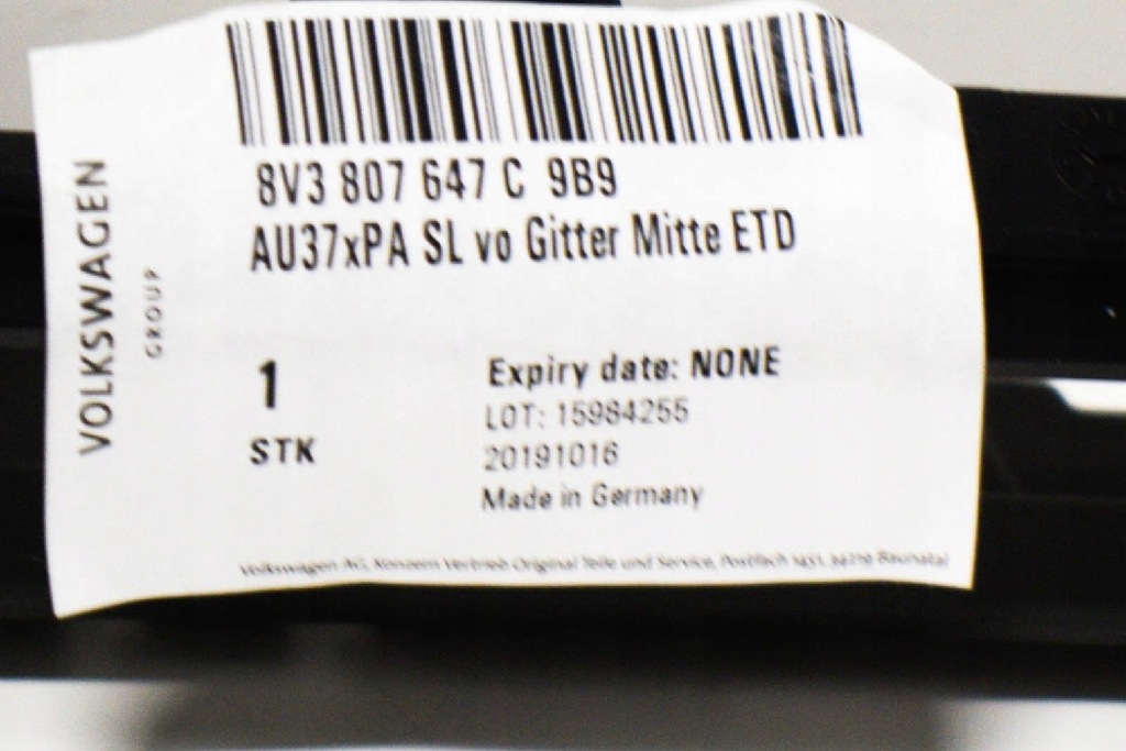 фото №8, Audi a3 8v передній бампер нижня решітка nowa оригінальна 8v3807647c9b9