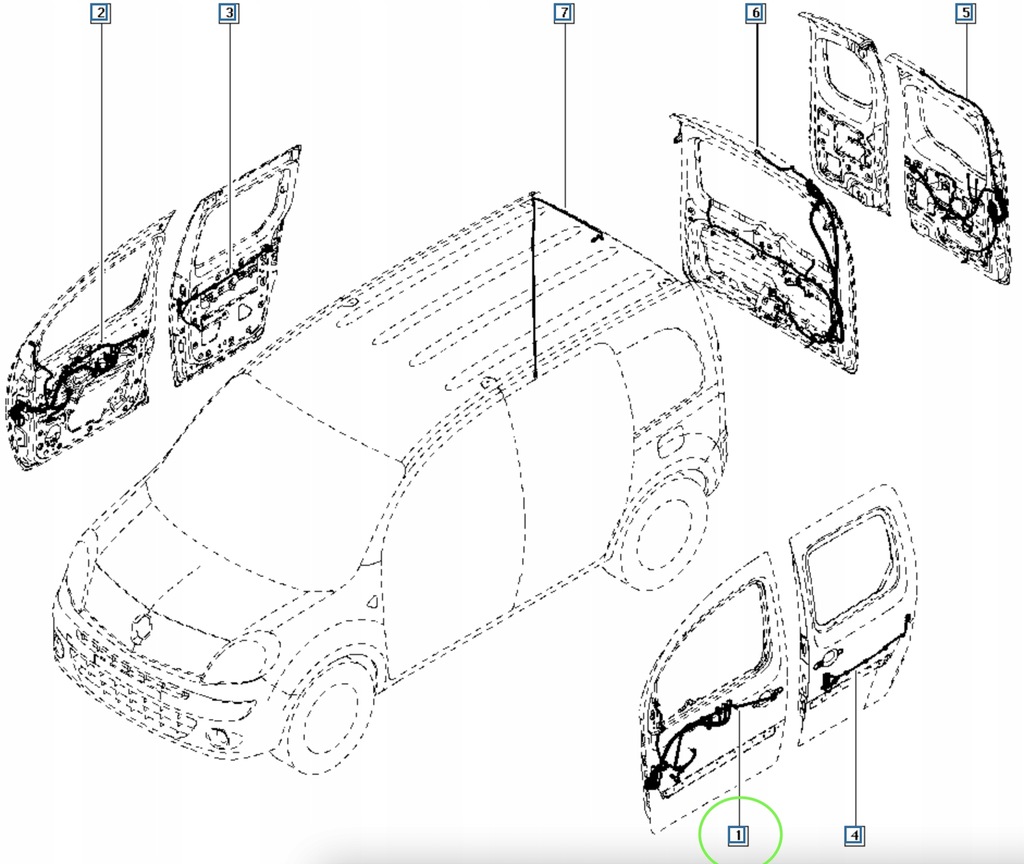 фото №7, Жгут электропроводка дверь kangoo ii 8200809175