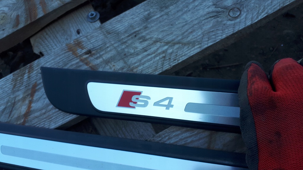 фото №8, S4 b8 lift a4 накладки пороговые sline na пороги