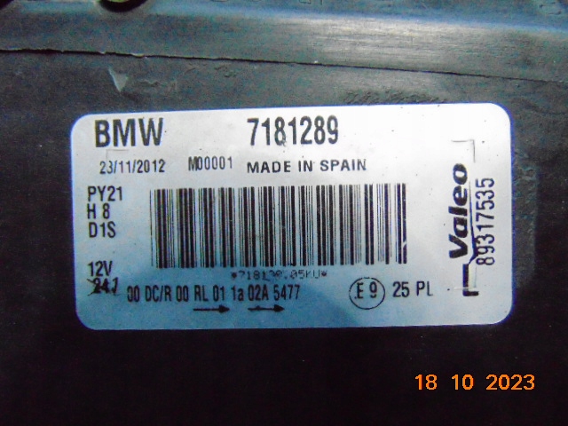 фото №9, Bmw e81 e82 e87 ліва лампа подвійний bi ксенон lift ні поворотна 7181289 euro