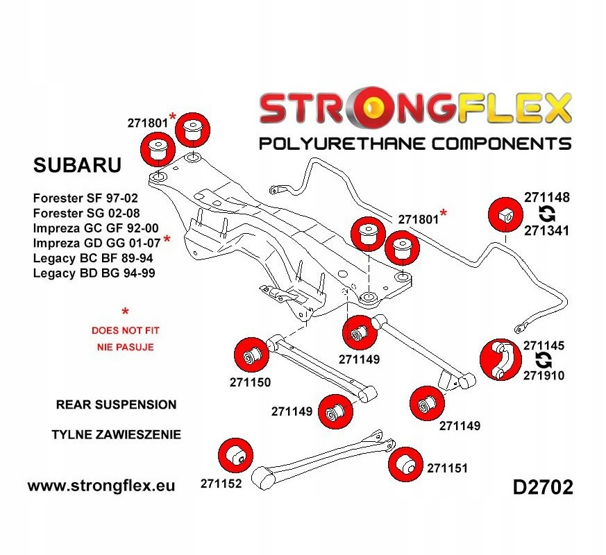 фото №2, Втулка заднего подрамник sport subaru impreza forester