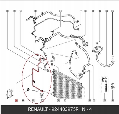 фото №3, Шланг кондиционера renault kadjar 924403975r
