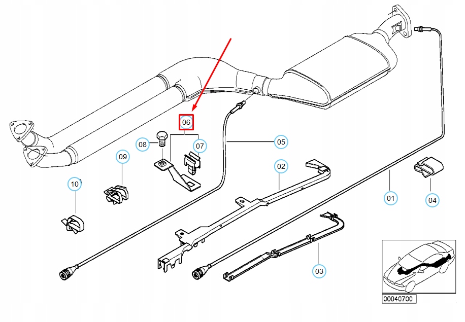 Купить Крепеж датчики лямбда-зонд к bmw 3 compact e36 11781438851