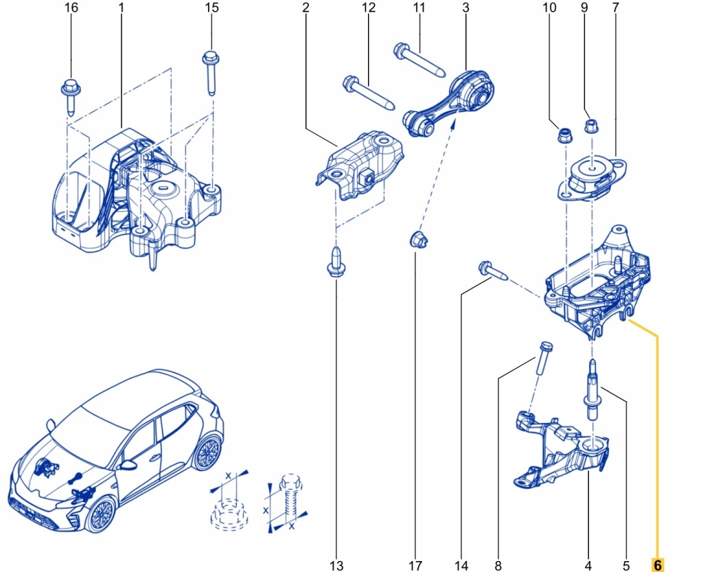 фото №13, Кронштейн подушка коробки clio v captur ii 1.0 tce