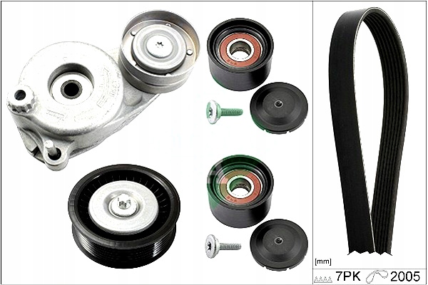 фото №2, Набор ремни многоручейковых с ролики mercedes cls c218 cls shooting