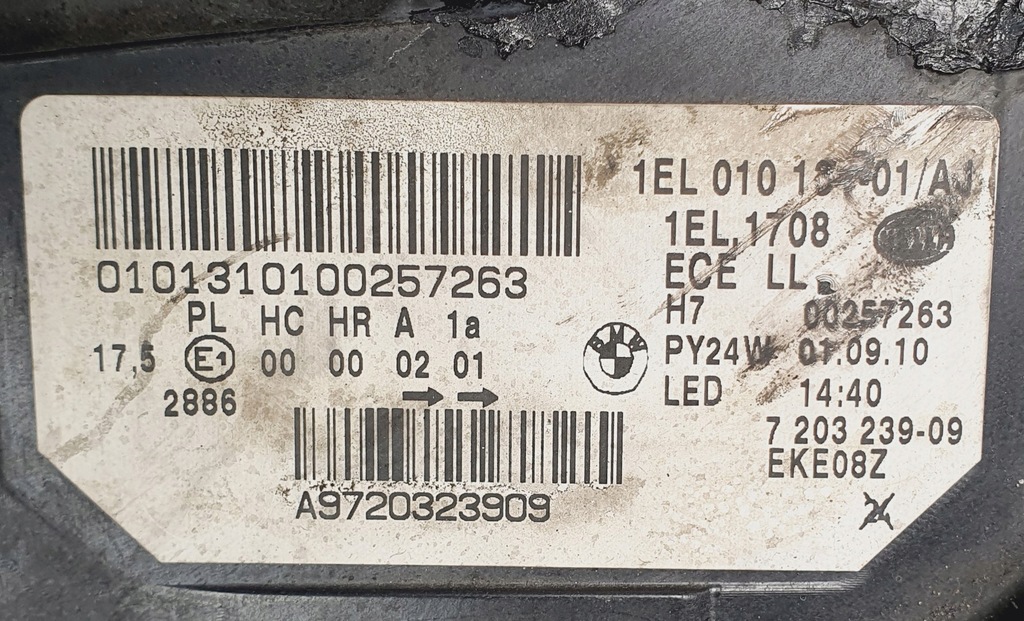 фото №9, Лампа ліва передня перед bmw 5 f10 7203239 europa