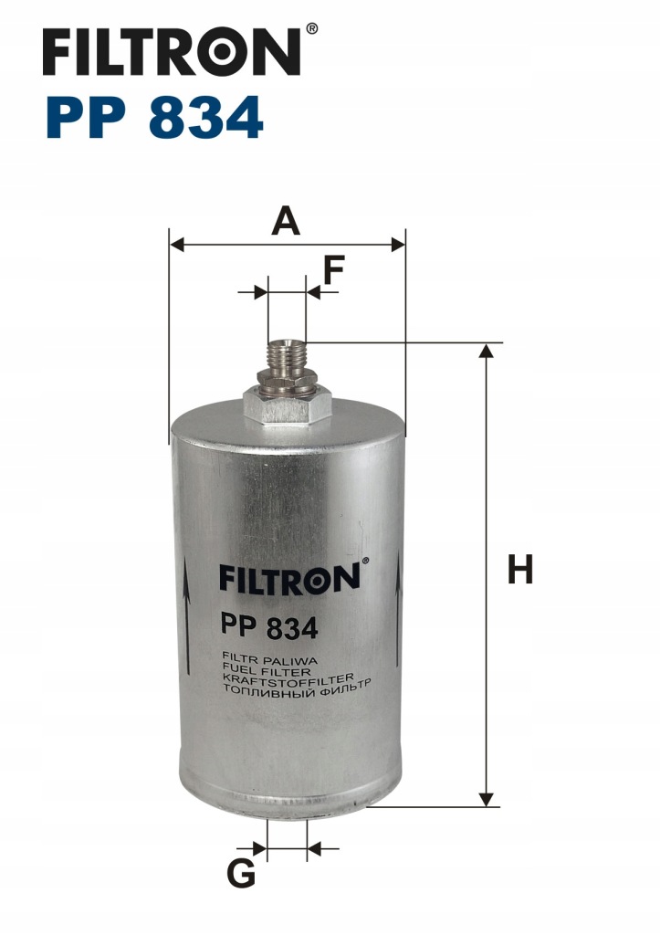 Filtron передня права 834 фільтр пального Доставка