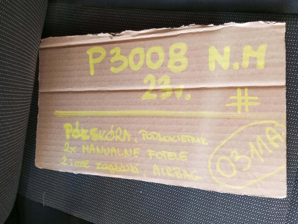 фото №12, Обивка poł кожа сиденья peugeot 3008 iii 23r