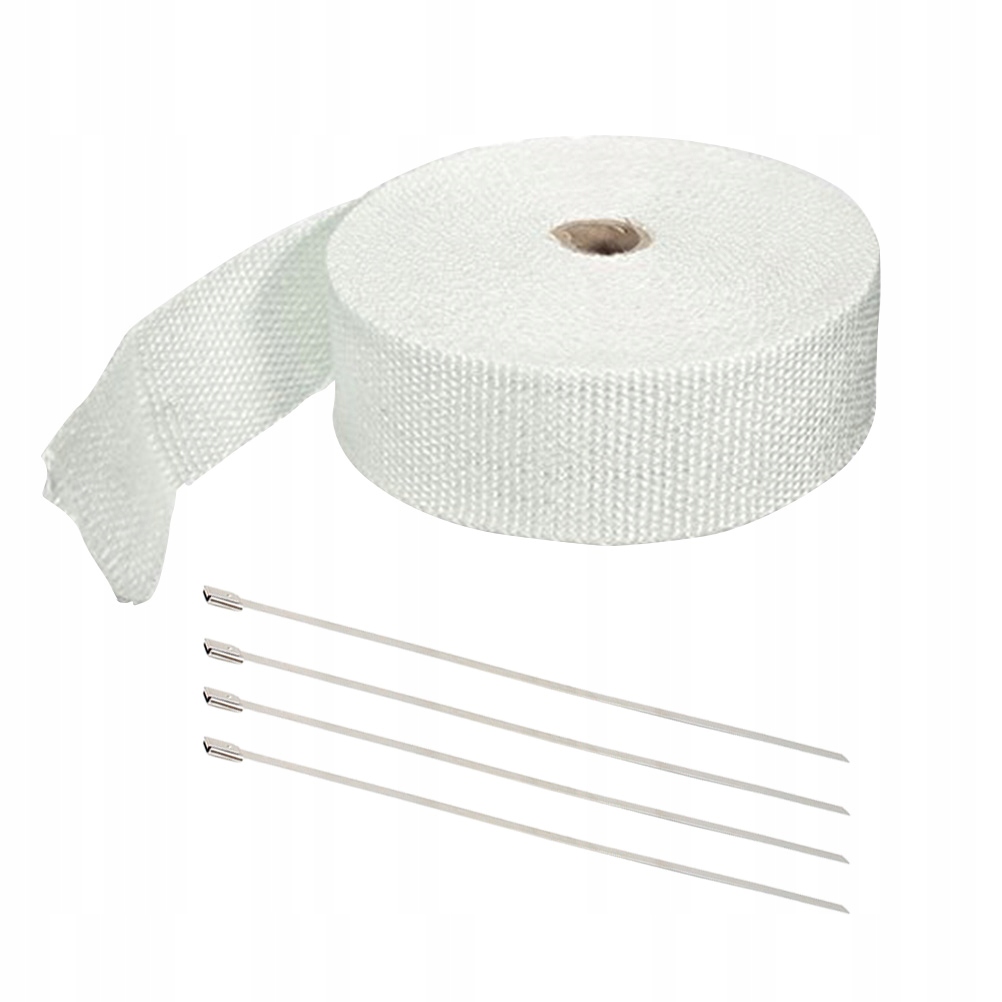 фото №6, Лента изоляционная na выхлоп автомобиля i motocykla белый