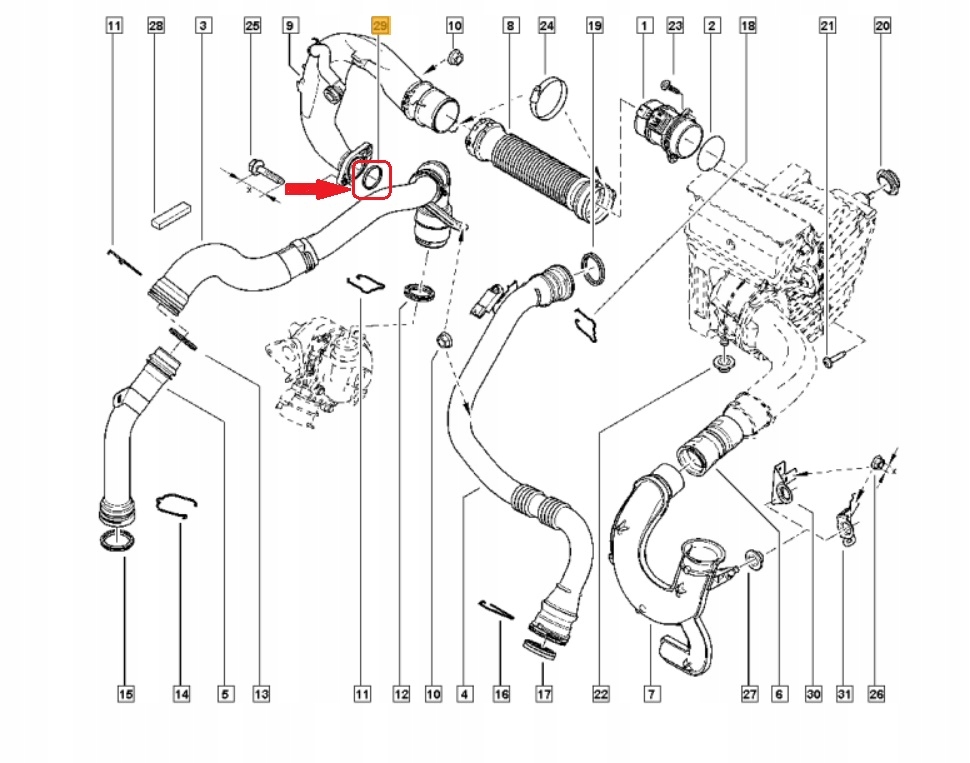 фото №6, Прокладка турбины труба nissan juke nv200 1.5 dci