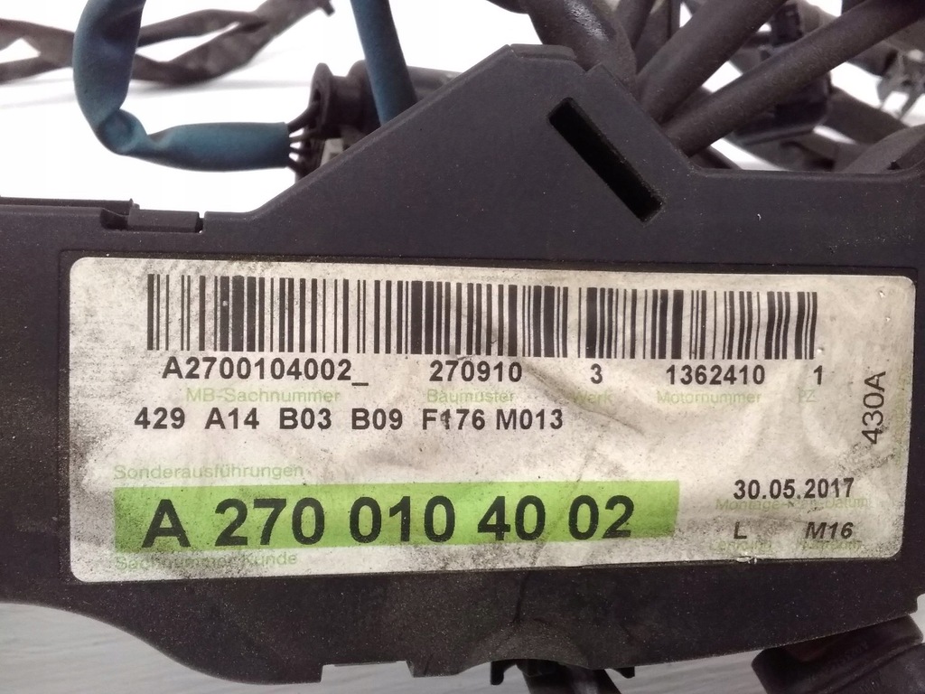 фото №5, Mercedes-benz cla c117 x117 w117 2017 жгут трубопровод двигателя