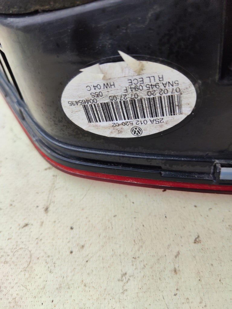 фото №6, Лампа задняя правая led vw tiguan ii 5na w крышка 5na945094f оригинал europa