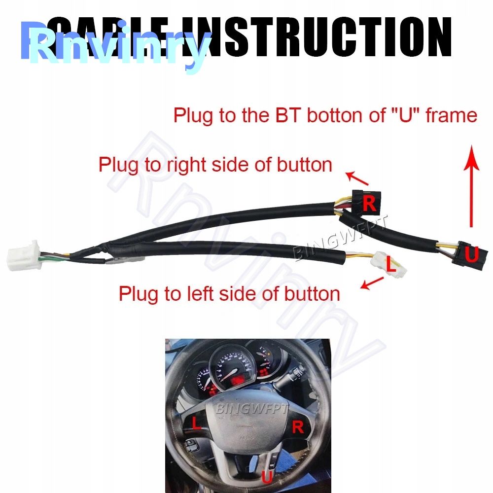 фото №5, Перемикачі автомобільні rnvinry кнопки керуючий na керма dla kia rio