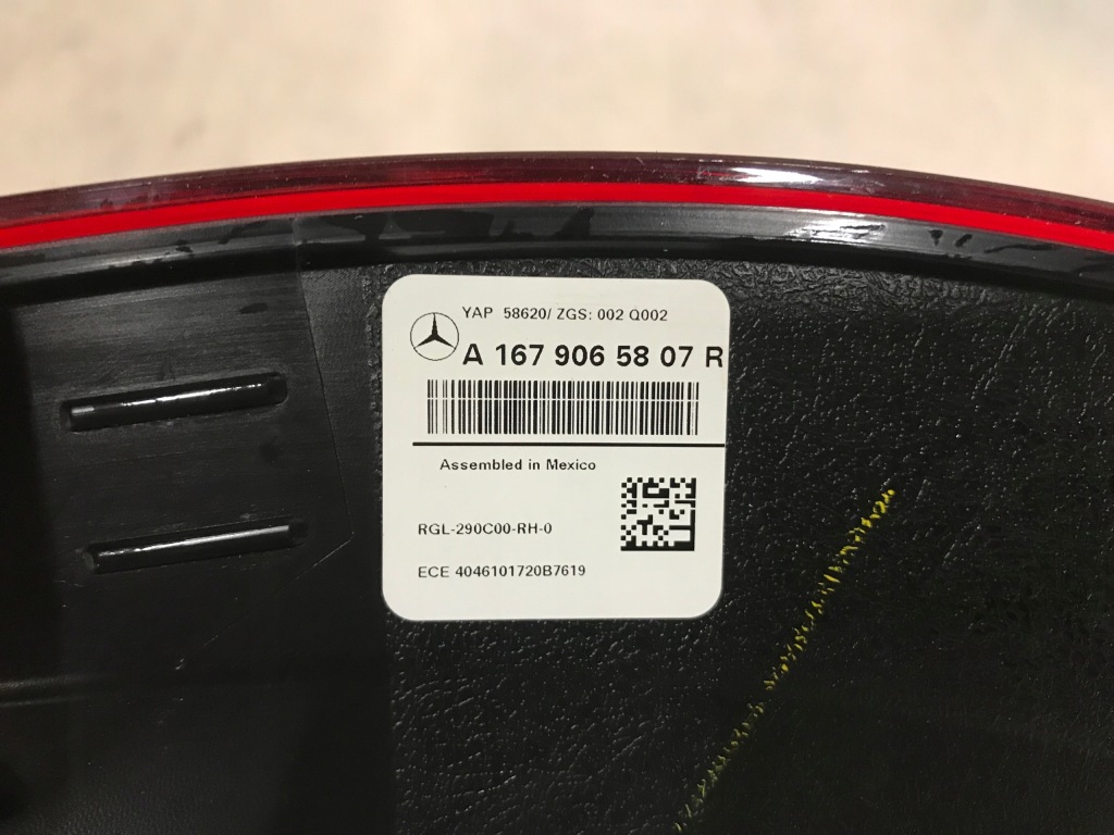 фото №5, Mercedes gle coupe w167 лампа задня права led europa