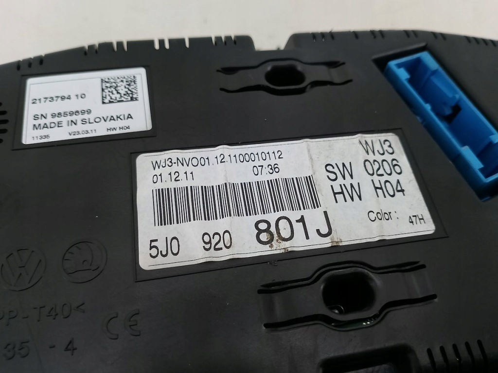 фото №6, Лічильник skoda fabia ii lift 5j0920801j 1.6 tdi