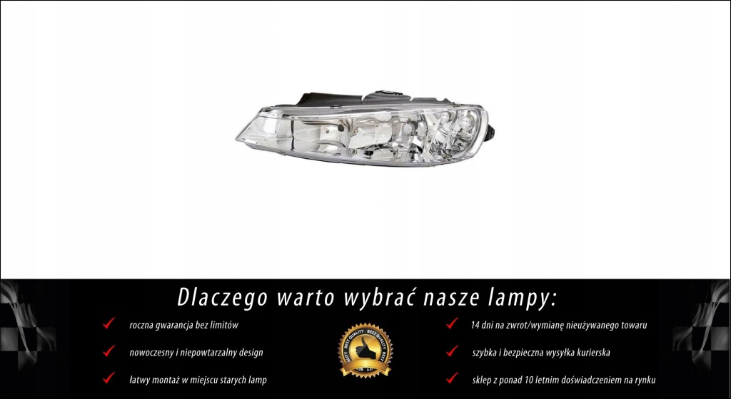 фото №2, Лампа передняя левая do peugeot 406 1999-2004 хром
