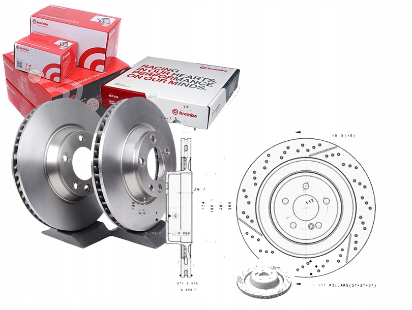 фото №1, Тормозные диски тормозные 2szt. mercedes c c204 cls c218