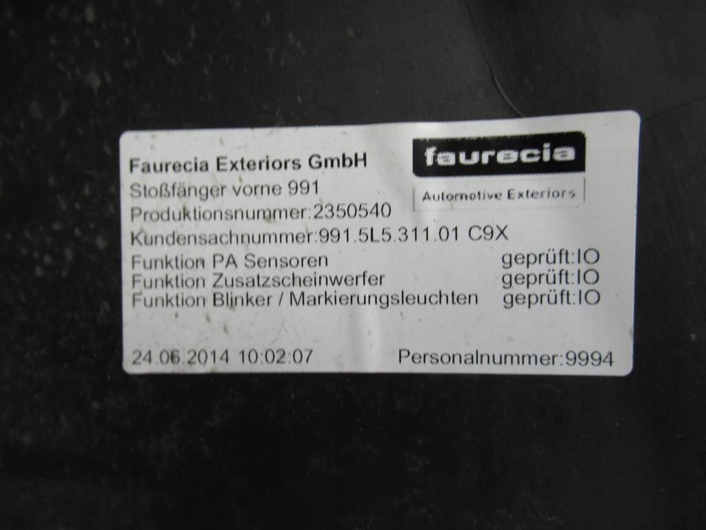 фото №15, Porsche 911 991 carrera бампер перед 99150531100