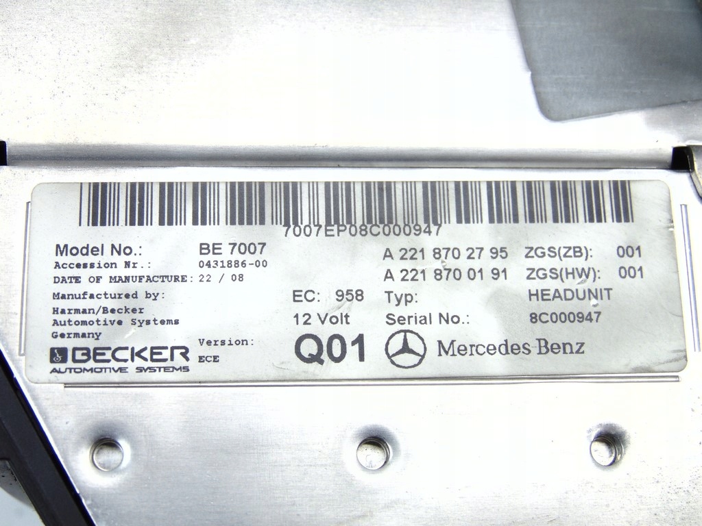 фото №5, Чейнджер дисков cd mercedes w216 w221 a2218702795