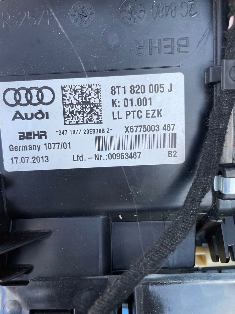фото №6, Audi a4 a5 q5 обігрівач 8k0820005al 8t1820005j