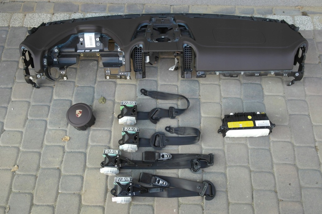 фото №1, Porsche cayenne 7p приборная панель pulpit кожа подушка безопасности ремни