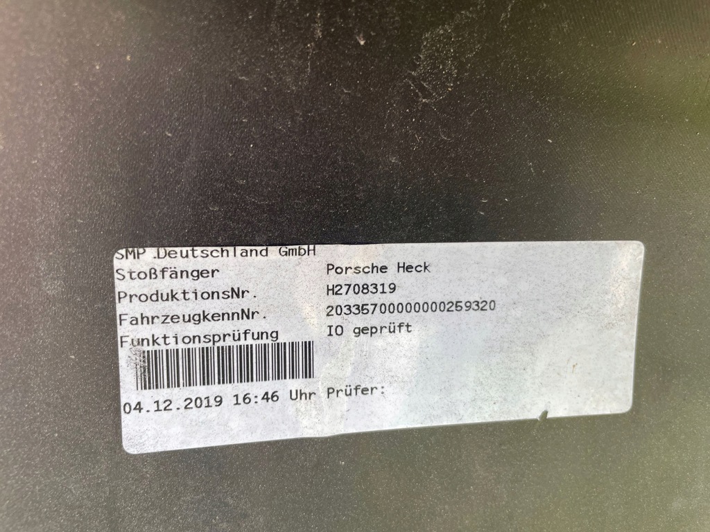 фото №10, Porsche 911 992 2019 бампер задній