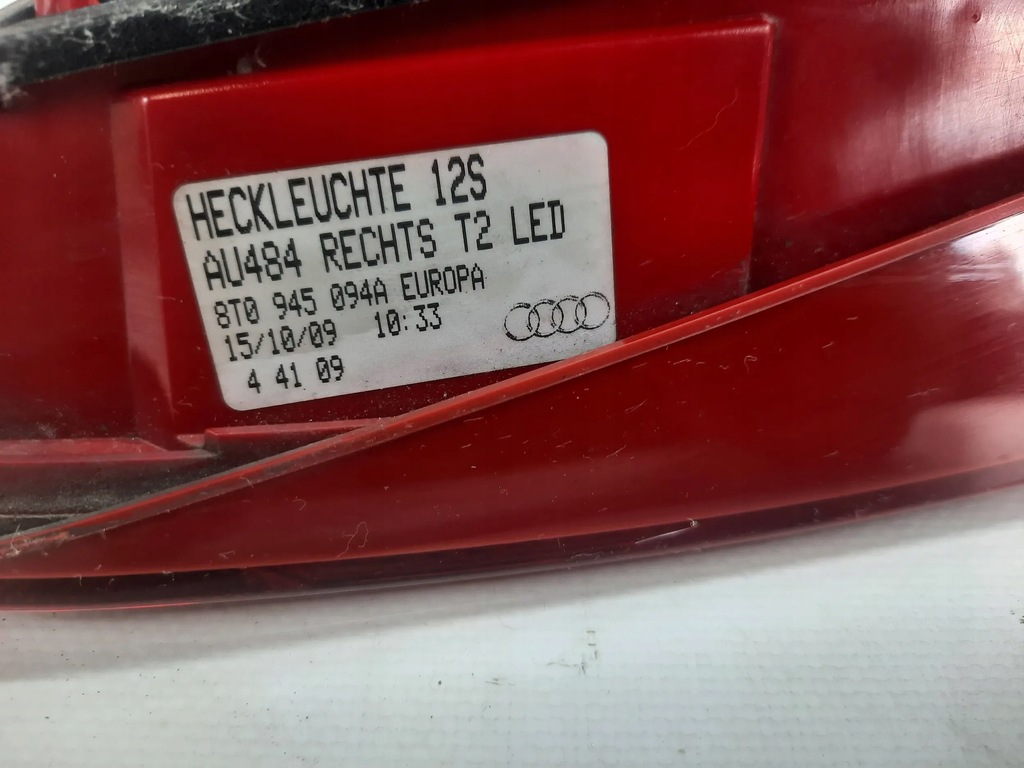 фото №6, Лампа led задня задня права audi a5 8t sportback europa 8t0945094a