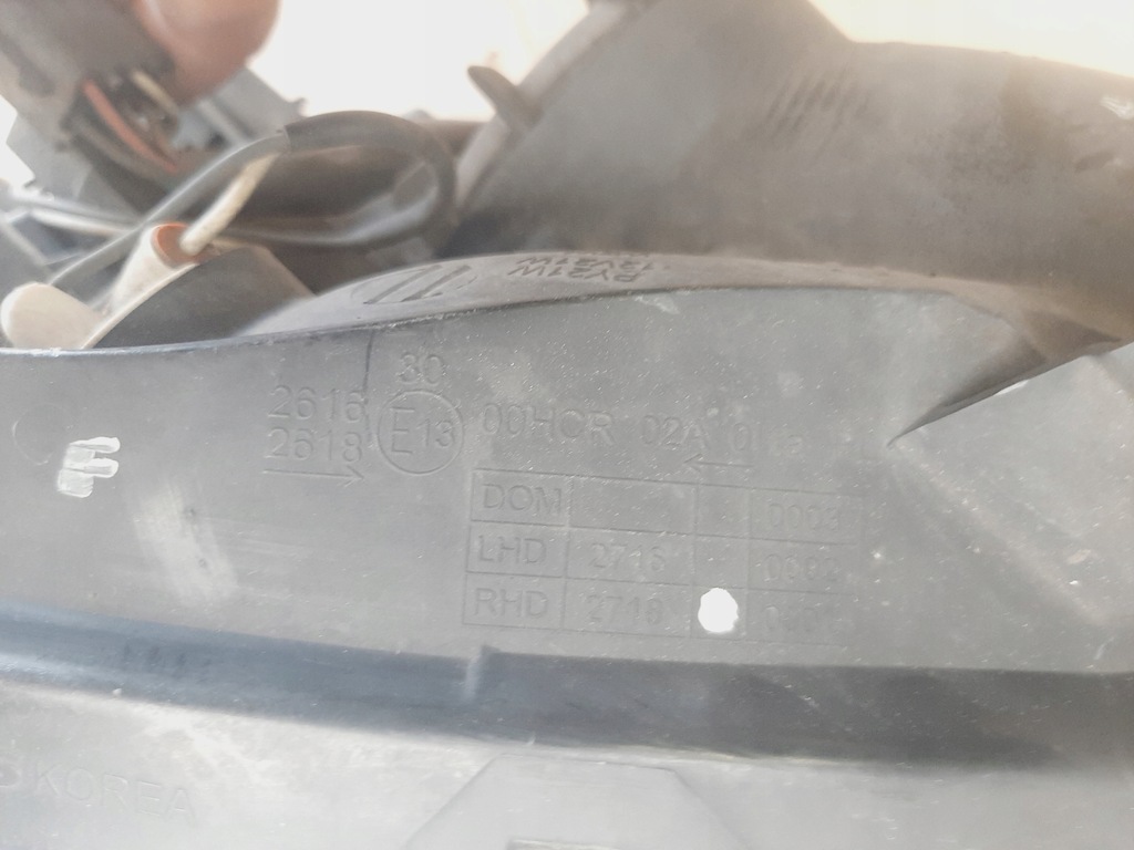 фото №12, Лампа правая перед renault koleos i lata 2007-2011 angielska