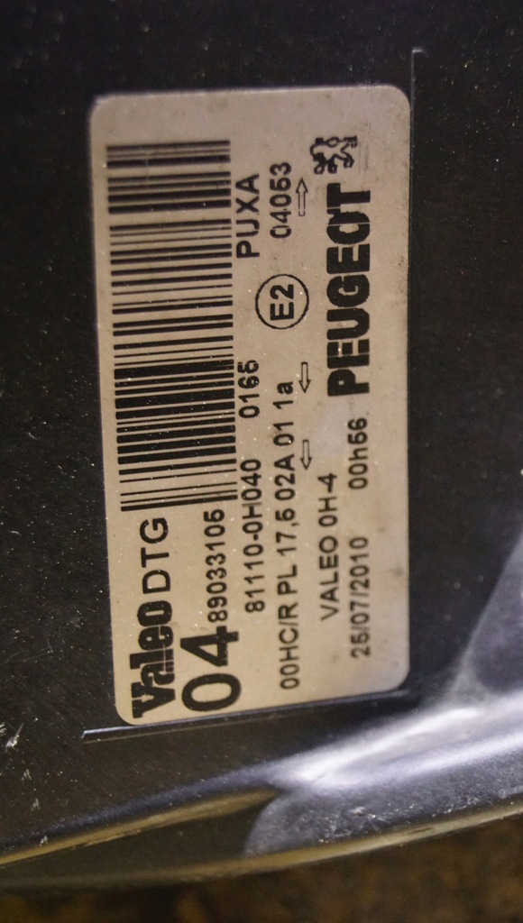 фото №13, Лампа правый перед peugeot 107