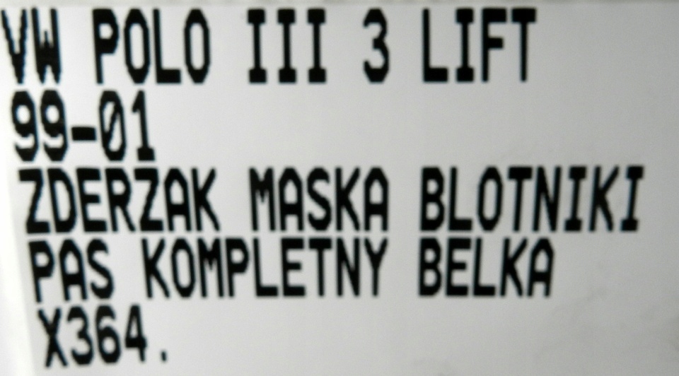 фото №15, Капот бампер перед kompletny усилитель vw polo iii lift 99-01