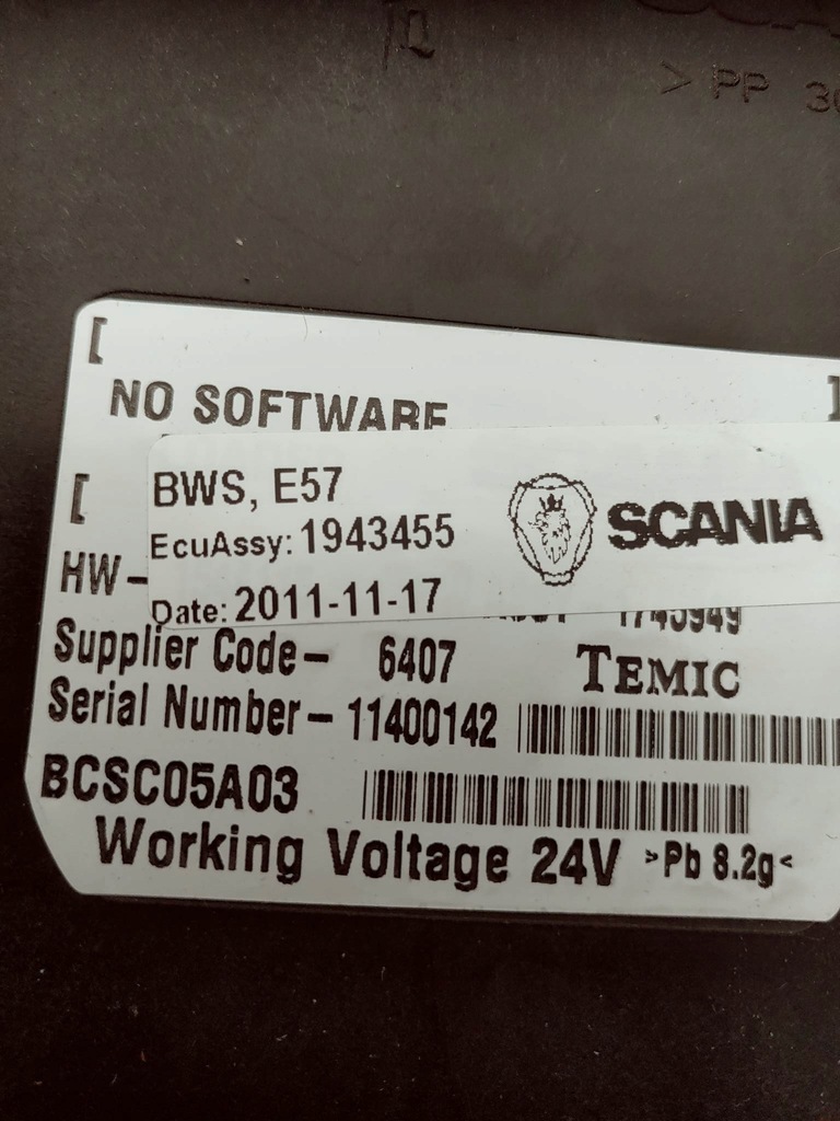 фото №2, Блок керування bws scania r 1943455